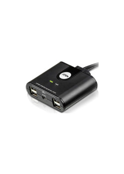 Переключатель, электрон., USB, 2 User > 2 устройства + клавиатура + мышь, 2 USB A-тип > 4 USB A-тип, Male > Female, со встроен. шнурами 2х1.2м., (USB 2.0)/ 2 PORT USB PERIPHERAL SWITCH.