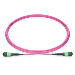 NVIDIA/Mellanox MFP7E10-N005 Compatible 5m (16ft) MPO-12 APC(Female) to MPO-12 APC(Female) 12 Fibers Multimode (OM4) Patch Cable, Type B, LSZH, 3.0mm, Max IL ? 0.35dB, Magenta