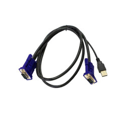 Кабель KVM с разъемами VGA и USB, 1,8 м