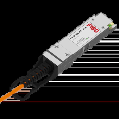 Кабель/ FIBO FT-Q100-AOC2m QSFP28 AOC модуль 100G, оптический кабель, 2 метра