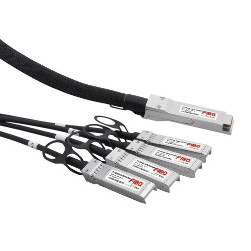 Кабель/ FIBO FT-Q40-4S10-DAC2m QSFP+ to 4SFP+ DAC модуль, медный кабель Belden, 2 метра