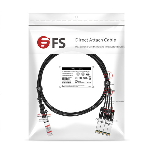 Твинаксиальный медный кабель/ Generic Compatible 100G QSFP28 to 4 x 25G SFP28 Passive Direct Attach Copper Breakout Cable