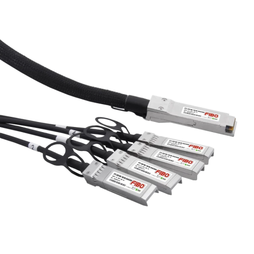 Кабель/ FIBO FT-Q40-4S10-DAC5m QSFP+ to 4SFP+ DAC модуль, медный кабель Belden, 5 метров