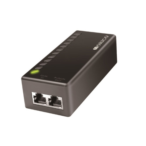 PoE Injector 802.3af/at, 1x1000Base-T LAN, 1x1000Base-T PoE Out, Output: 54VDC