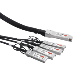 Кабель/ FIBO FT-Q40-4S10-DAC1m QSFP+ to 4SFP+ DAC модуль, медный кабель Belden, 1 метр