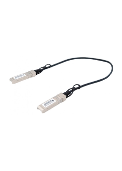 DAC кабель SFP+ 10G. Скорость: 10 Гбит/c. Тип разъема: SFP. Длина кабеля 1м. Размеры коннектора (ШхВхГ): 11 x 9 x 57 мм. Рабочая температура: 0…+70°С.