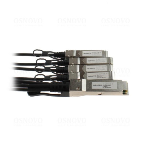 Кабель/ OSNOVO Объединительный DAC кабель QSFP+ 40G для 4х10G. Скорость: 40 Гбит/c. Тип разъема: QSFP+/SFP+. Длина кабеля 1м. Размеры коннектора (ШхВхГ): 11x9x101мм. Кабель/ OSNOVO Объединительный DAC кабель QSFP+ 40G для 4х10G. Скорость: 40 Гбит/c. Тип разъема: QSFP+/SFP+. Длина кабеля 1м. Размеры коннектора (ШхВхГ): 11x9x101мм.