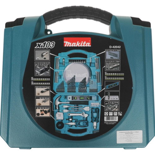 Набор принадлежностей Makita D-42042 103 предмета (жесткий кейс)