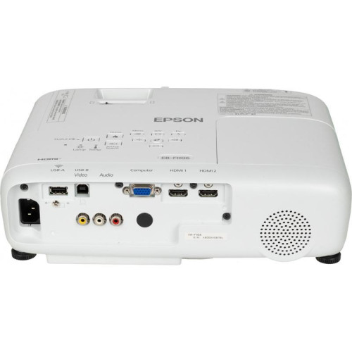 Проектор Epson EB-FH06 LCD 3500Lm (1920x1080) 16000:1 ресурс лампы:6000часов 1xUSB typeA 1xUSB typeB 2xHDMI 2.7кг Проектор Epson EB-FH06 LCD 3500Lm (1920x1080) 16000:1 ресурс лампы:6000часов 1xUSB typeA 1xUSB typeB 2xHDMI 2.7кг