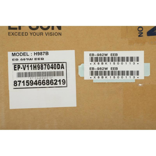 Проектор Epson EB-982W 3LCD 4200Lm LS (1280x800) 16000:1 ресурс лампы:6500часов 1xUSB typeA 1xUSB typeB 2xHDMI 3.1кг