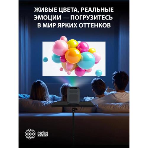 Проектор Cactus CS-PRC.07B.Full HD-A LCD 350Lm ANSI (1920x1080) 2000:1 ресурс лампы:50000часов 1xUSB typeA 1xHDMI 1кг