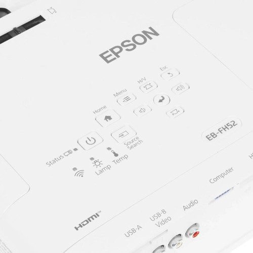 Проектор Epson EB-FH52 LCD 4000Lm LS (1920x1080) 16000:1 ресурс лампы:5500часов 1xUSB typeA 1xUSB typeB 2xHDMI 3.1кг
