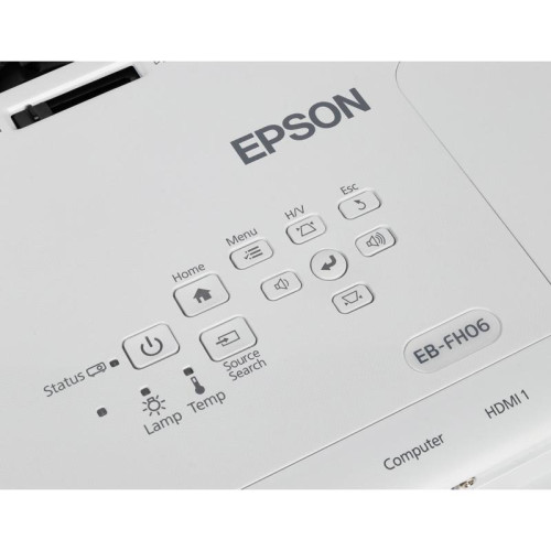 Проектор Epson EB-FH06 LCD 3500Lm (1920x1080) 16000:1 ресурс лампы:6000часов 1xUSB typeA 1xUSB typeB 2xHDMI 2.7кг Проектор Epson EB-FH06 LCD 3500Lm (1920x1080) 16000:1 ресурс лампы:6000часов 1xUSB typeA 1xUSB typeB 2xHDMI 2.7кг