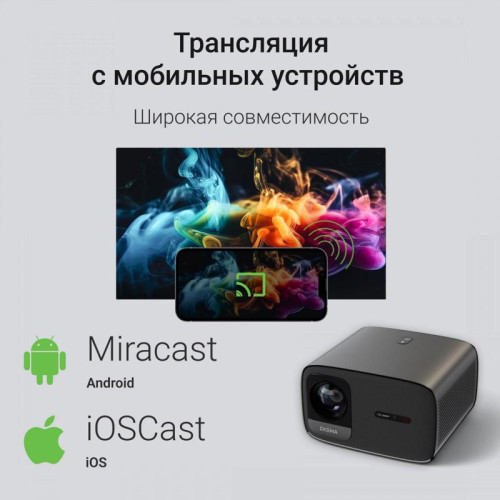 Проектор Digma DP-FHD450A LCD 8000Lm LS 600Lm ANSI (1920x1080) 3000:1 ресурс лампы:50000часов 2xUSB typeA 2xHDMI 3.2кг