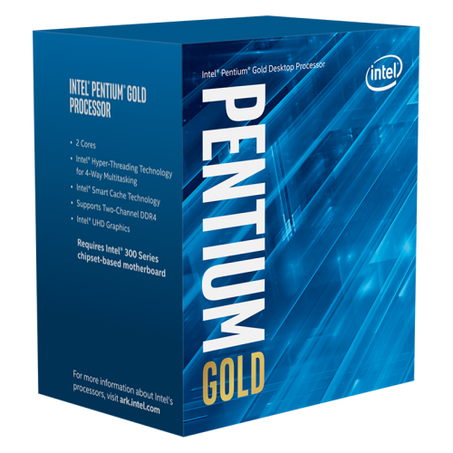 Боксовый процессор/ APU LGA1200 Intel Pentium Gold G6400 (Comet Lake, 2C/4T, 4GHz, 4MB, 58W, UHD Graphics 610) BOX, Cooler