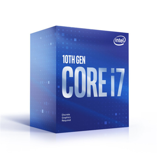 Боксовый процессор/ CPU LGA1200 Intel Core i7-10700F (Comet Lake, 8C/16T, 2.9/4.8GHz, 16MB, 65/224W) BOX, Cooler