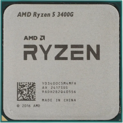Центральный Процессор AMD RYZEN 5 3400G OEM (Picasso, 12nm, C4/T8/GPU11, Base 3,70GHz, Turbo 4,20GHz, RX Vega 11, L3 4Mb, TDP 65W, SAM4)