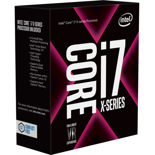 Боксовый процессор/ CPU LGA2066 Intel Core i7-7740X (Kaby Lake, 4C/8T, 4.3/4.5GHz, 8MB, 112W) BOX