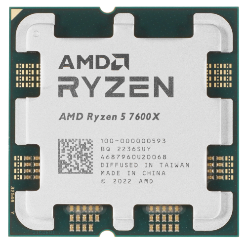 Процессор/ CPU AM5 AMD Ryzen 5 7600X (Raphael, 6C/12T, 4.7/5.3GHz, 32MB, 105W) OEM