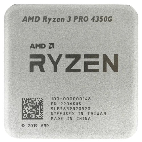 Процессор/ APU AM4 AMD Ryzen 3 PRO 4350G (Renoir, 4C/8T, 3.8/4GHz, 4MB, 65W, Radeon Graphics) OEM