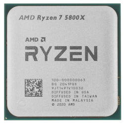 Центральный Процессор AMD RYZEN 7 5800X BOX (Vermeer, 7nm, C8/T16, Base 3,80GHz, Turbo 4,70GHz, Without Graphics, L3 32Mb, TDP 105W, w/o cooler, SAM4) (312714)