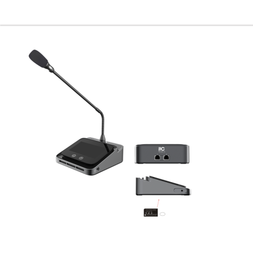 Цифровой микрофонный пульт председателя, сенсорный  экран 4,3