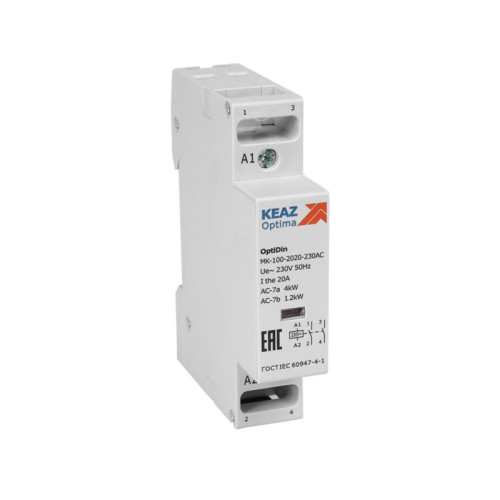 Контактор/ Контактор 24В AC 2НО 20А OptiDin MK-100-2020-24AC