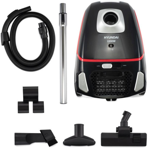 Пылесос/ Пылесос Hyundai HYV-B4995 2220Вт черный/красный (в компл.:1мешок)