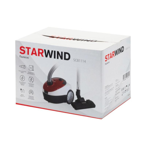 Пылесос/ Пылесос Starwind SCB1114 1800Вт красный/белый (в компл.:1мешок)