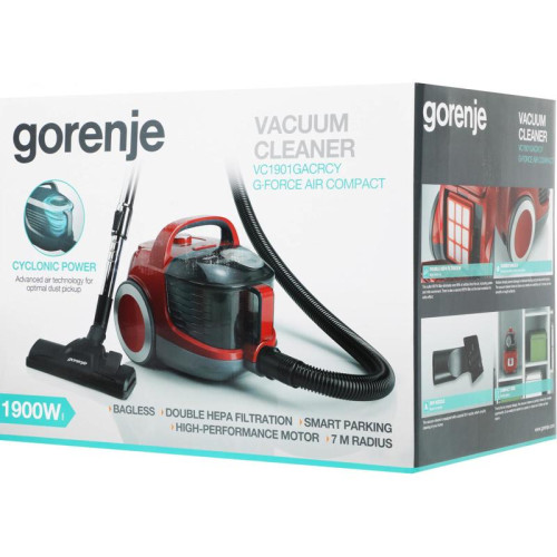 Пылесос/ Пылесос Gorenje VC1901GACRCY 1900Вт красный/черный
