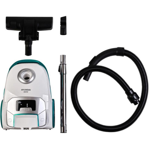 Пылесос/ Пылесос Hyundai HYV-B4050 800Вт белый/бирюзовый (в компл.:1мешок)