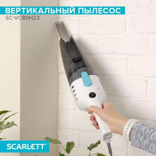 Пылесос ручной/ Пылесос ручной Scarlett SC-VC80H23 600Вт белый/черный