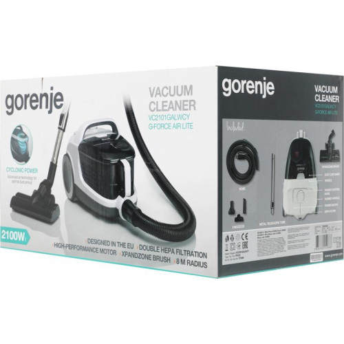 Пылесос/ Пылесос Gorenje VC2101GALWCY 2100Вт белый/черный