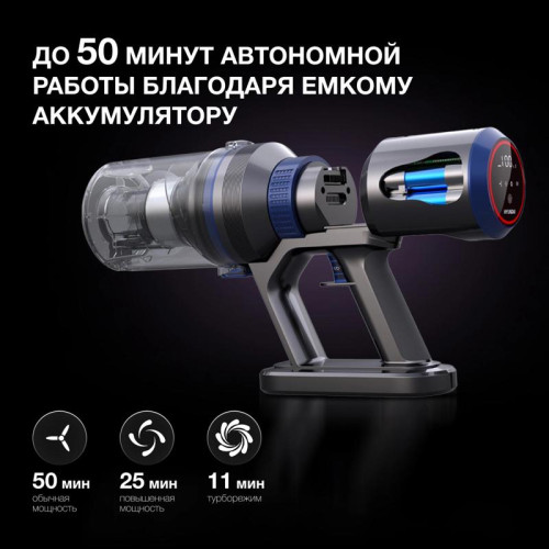 Пылесос ручной/ Пылесос ручной Hyundai HYV-S7970 500Вт серый/синий