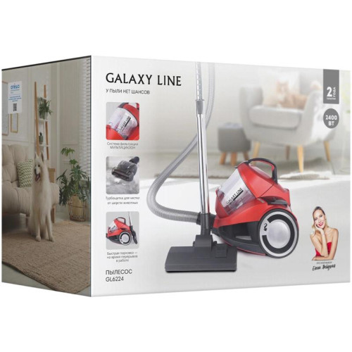 Пылесос/ Пылесос Galaxy Line GL 6224 2400Вт красный/черный