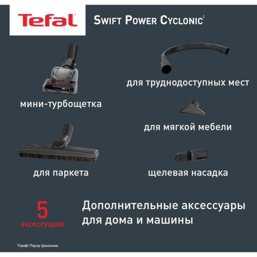 Пылесос/ Пылесос Tefal TW2971EA 2100Вт синий/черный