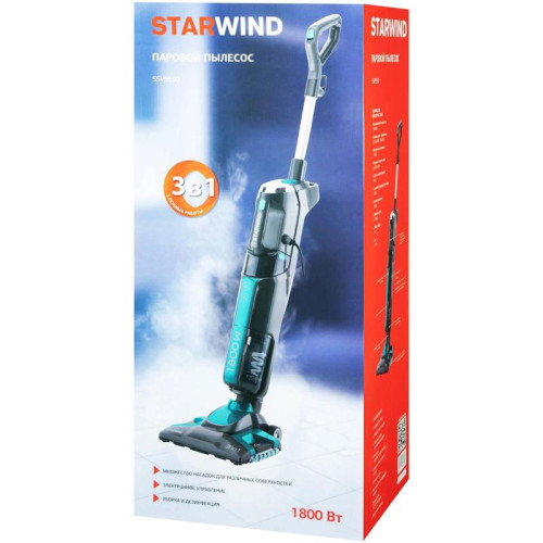 Пылесос паровой/ Пылесос паровой Starwind SSV9550 1800Вт темно-серый/голубой