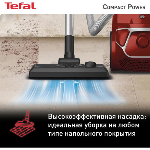 Пылесос TEFAL/ Пылесос TEFAL TW3953EA 750Вт, мешковый, сухая уборка, красный