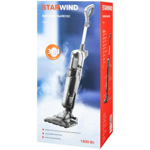 Пылесос паровой/ Пылесос паровой Starwind SSV9555 1800Вт темно-серый/серебристый