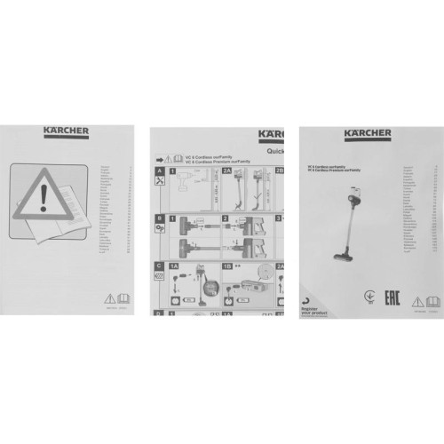 Пылесос ручной/ Пылесос ручной Karcher VC 6 Cordless ourFamily Car 250Вт черный/белый