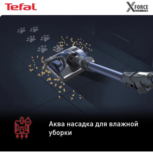 Пылесос/ Пылесос Tefal X-Force Flex 11.60 Aqua TY9890WO синий/серый