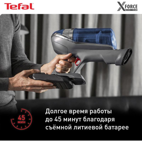 Пылесос/ Пылесос Tefal X-Force Flex 11.60 Aqua TY9890WO синий/серый