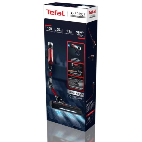Пылесос/ Пылесос Tefal X-Force Flex TY2079WO 250Вт черный/красный
