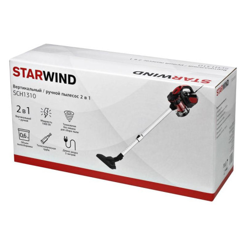Пылесос ручной/ Пылесос ручной Starwind SCH1310 1000Вт красный/черный