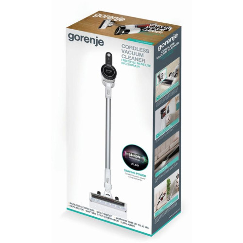 Пылесос ручной/ Пылесос ручной Gorenje SVC216FMLW 135Вт белый/черный
