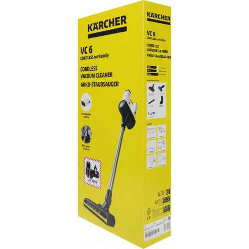 Пылесос ручной/ Пылесос ручной Karcher VC 6 Cordless ourFamily 250Вт белый/серый