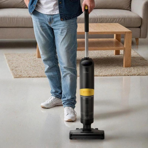 Пылесос моющий/ Пылесос моющий Kitfort КТ-5258 280Вт черный/желтый