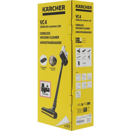 Пылесос ручной/ Пылесос ручной Karcher VC 4 Cordless myHome Car 140Вт белый/черный