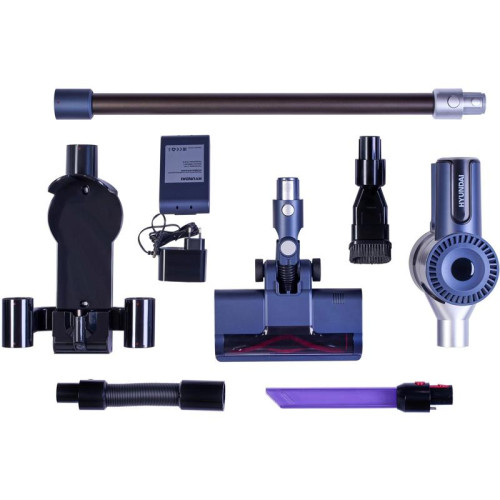 Пылесос ручной/ Пылесос ручной Hyundai HYV-S7570 380Вт темно-синий/серебристый