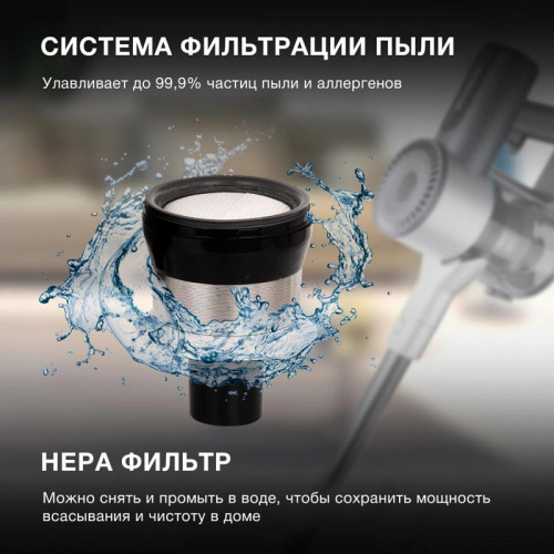 Пылесос ручной/ Пылесос ручной Hyundai HYV-S7570 380Вт темно-синий/серебристый